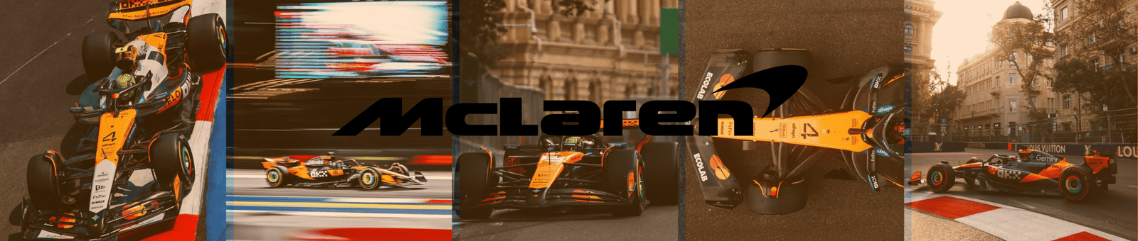 A dynamic shot of a red Formula 1 car speeding on the race track, showcasing racing energy.