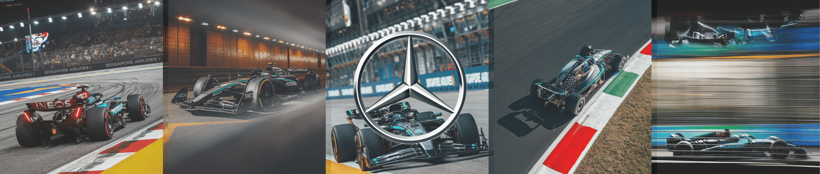 A dynamic shot of a red Formula 1 car speeding on the race track, showcasing racing energy.