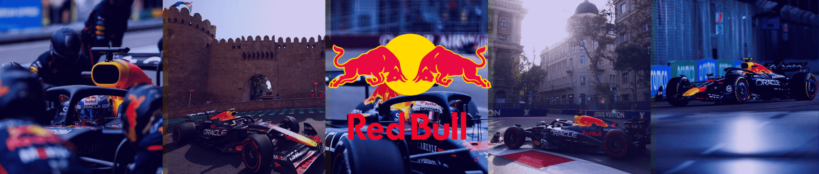 A dynamic shot of a red Formula 1 car speeding on the race track, showcasing racing energy.