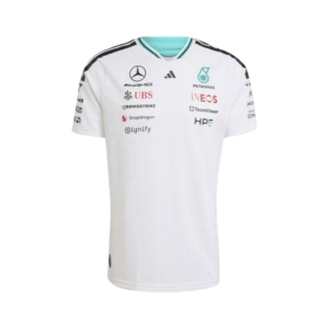 Playera Mercedes 2026 Blanca Piloto