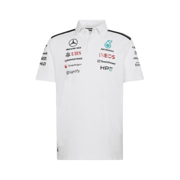 Polo Mercedes 2026 Blanca Piloto