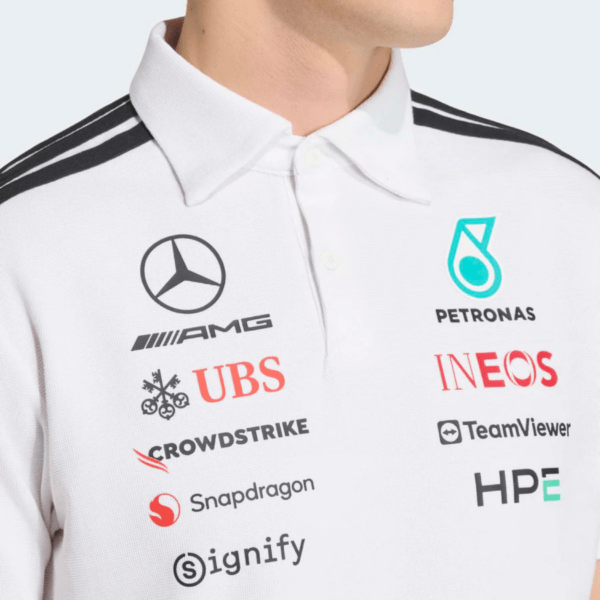 Polo Mercedes 2026 Blanca Piloto