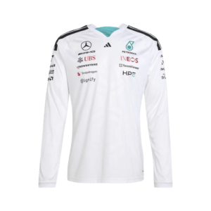 Playera Mercedes Manga Larga 2026 Blanca
