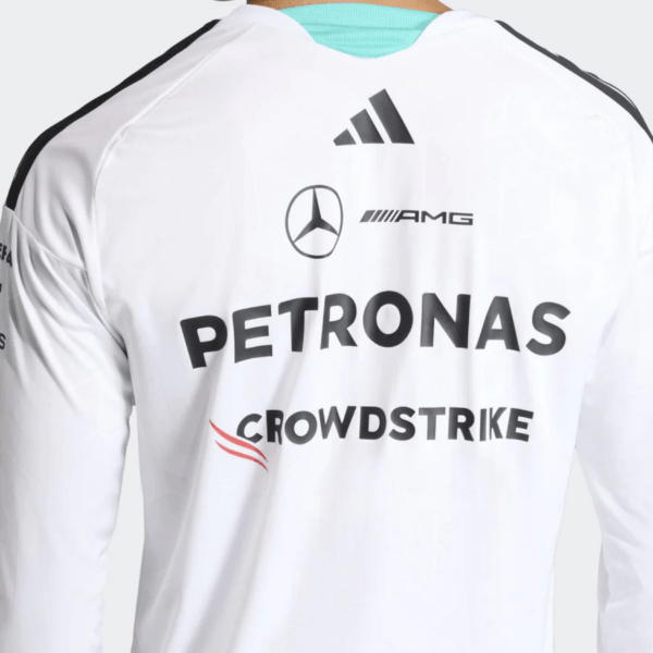 Playera Mercedes Manga Larga 2026 Blanca