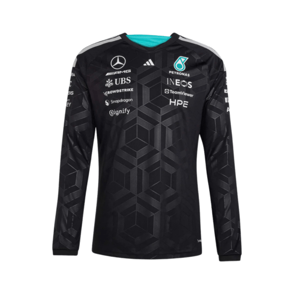 Playera Mercedes Manga Larga 2026 Negra