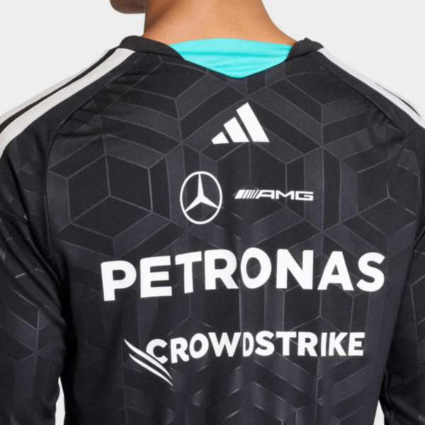 Playera Mercedes Manga Larga 2026 Negra