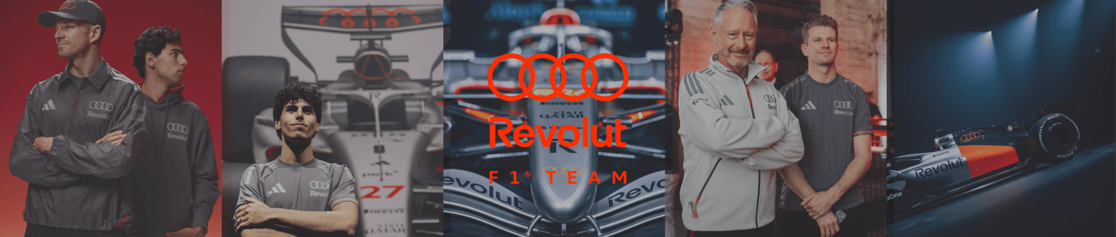 A dynamic shot of a red Formula 1 car speeding on the race track, showcasing racing energy.