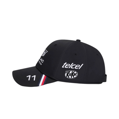 Gorra Checo Pérez Cadillac con Patrocinadores Negra